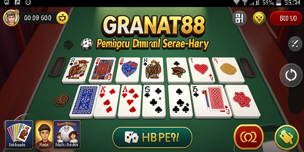 Tampilan gameplay yang menarik dan interaktif dari game domino.