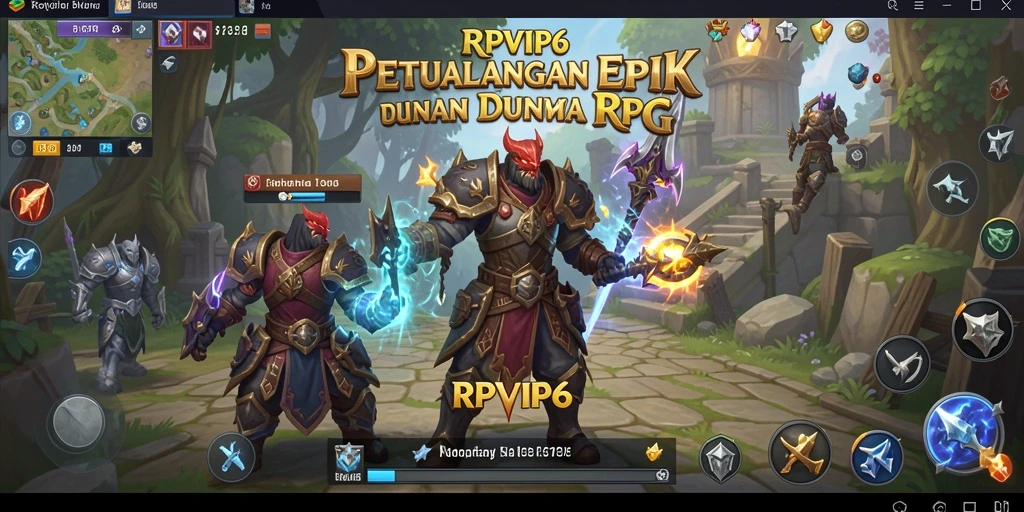 Screenshot gameplay RPVIP6 menampilkan aksi pertarungan yang mendebarkan